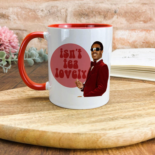 Stevie Wonder Isn't Tea Lovely Pun Music Personalised Ceramic Mug
