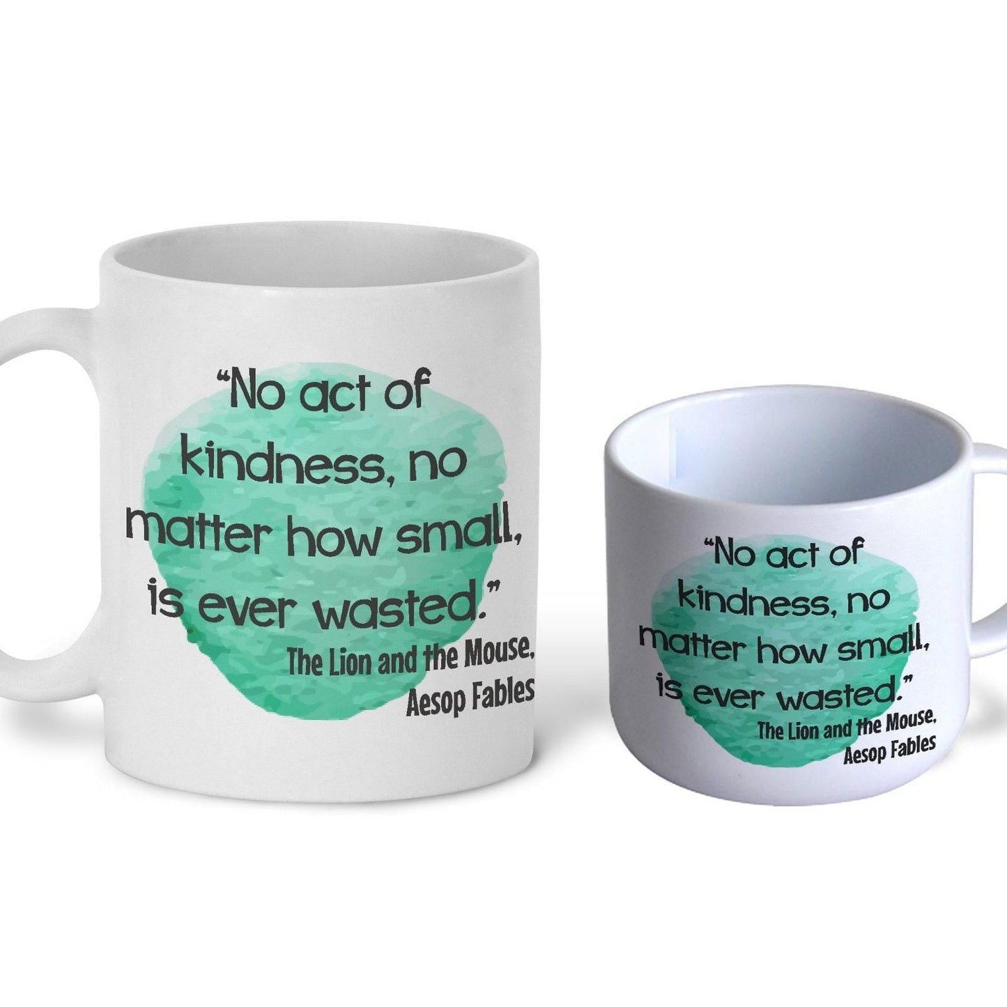 Lion and the Mouse Aesop Fables Children's Book Quote Literature Personalised Gift Mug Polymer First Unbreakable