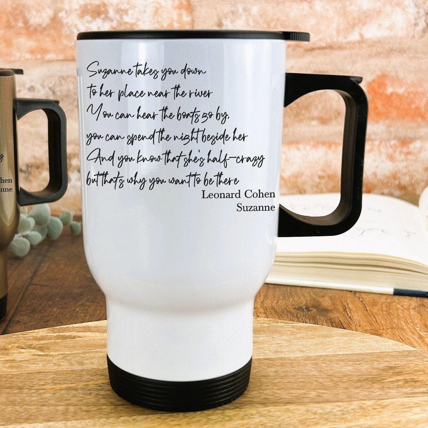 Leonard Cohen Suzanne Travel Mug Personalised Gift