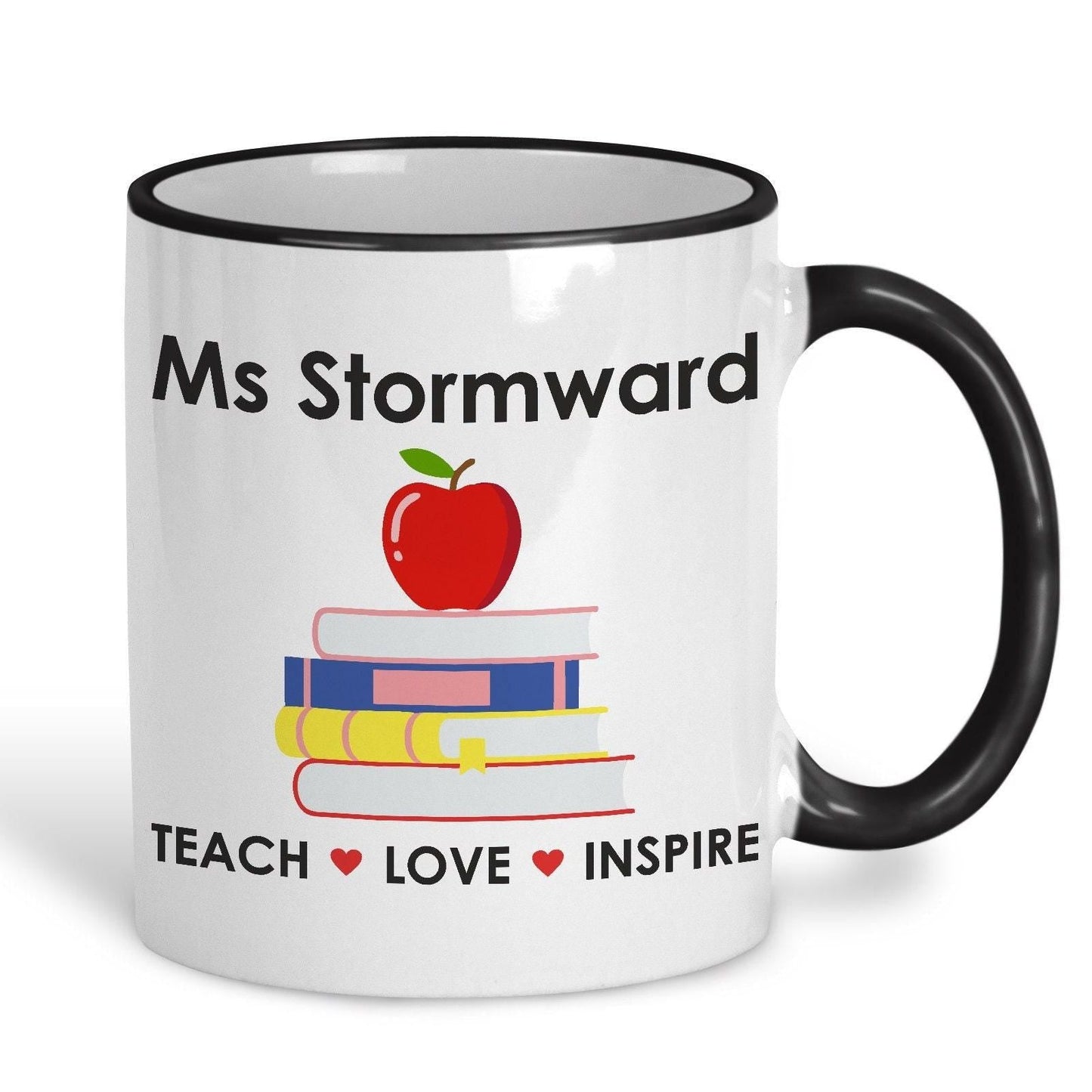Teach Love Inspire Teacher Personalised Ceramic Mug