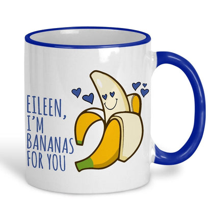 Bananas For You  Personalised Valentine's Day Ceramic Mug