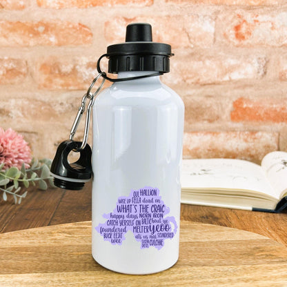 Manchester Map Mancunian Dialect - Personalised Water Bottle