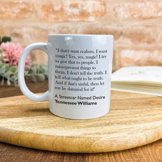 Tennessee Williams Streetcar Named Desire Literary Quote Mug