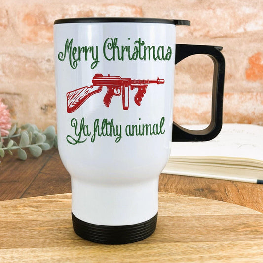 Merry Christmas Ya Filthy Animal Home Alone Christmas Travel Mug Personalised Gift