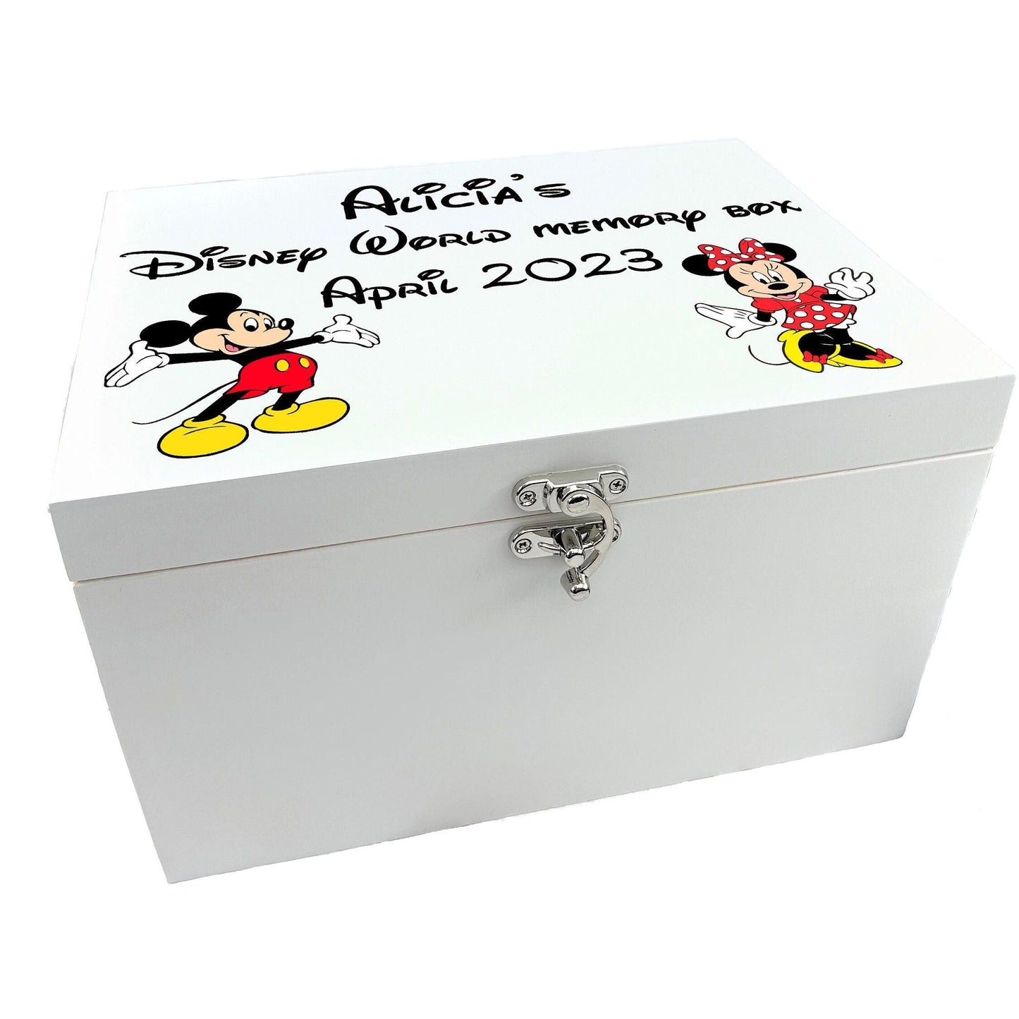 Disney Memories Mickey & Minnie Mouse Personalised Memory Box - Florida Paris Disneyland Disneyworld
