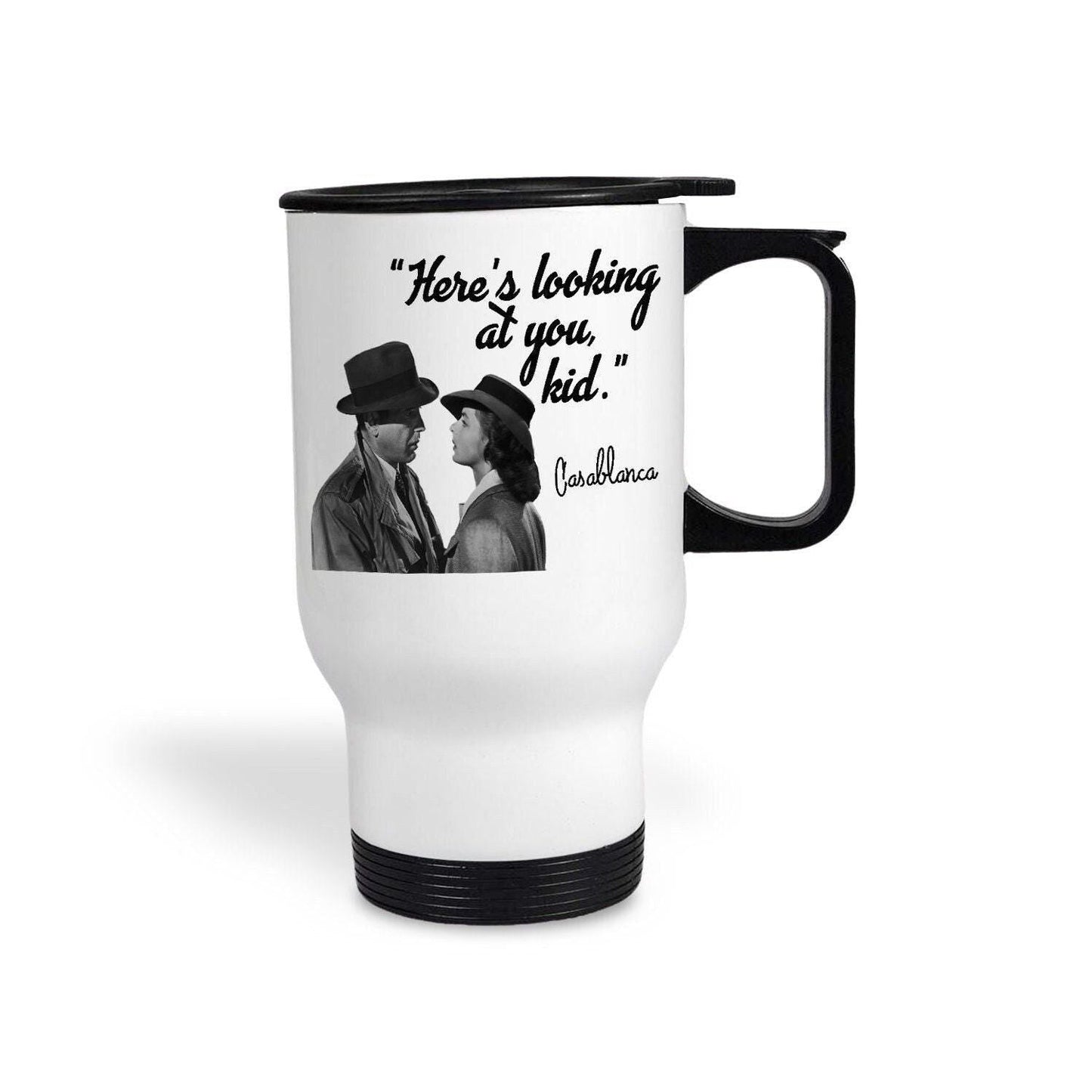 Casablanca - "Here's looking at you, kid" Travel Mug Personalised