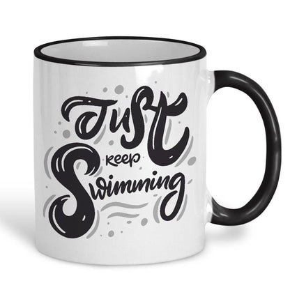 Just Keep Swimming Swim Swimmer Gala Personalised Sport Mug