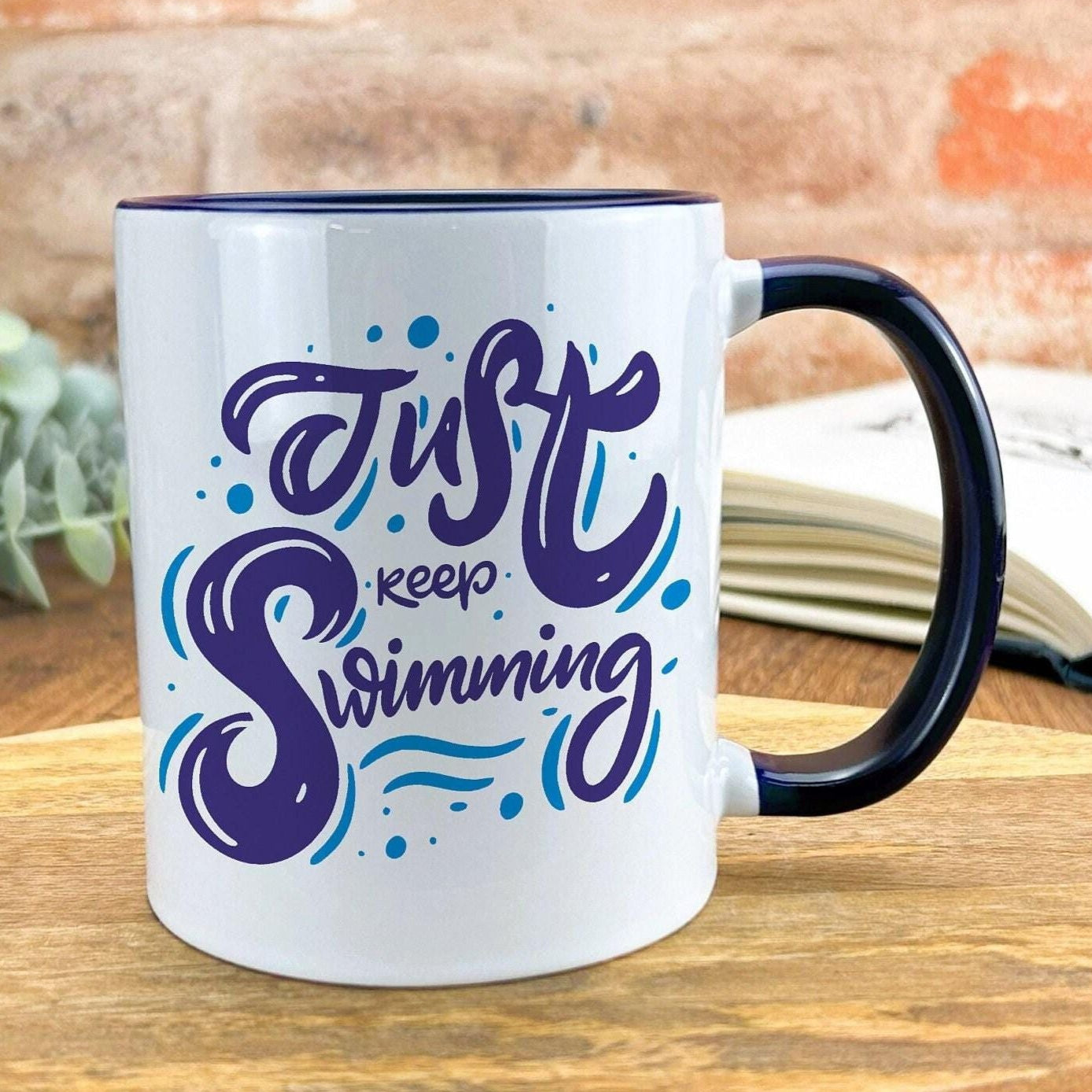 Just Keep Swimming Swim Swimmer Gala Personalised Sport Mug