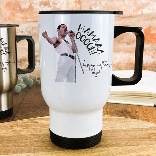 Freddie Mercury Mama Ooh Queen Mother's Day Travel Mug Personalised Gift