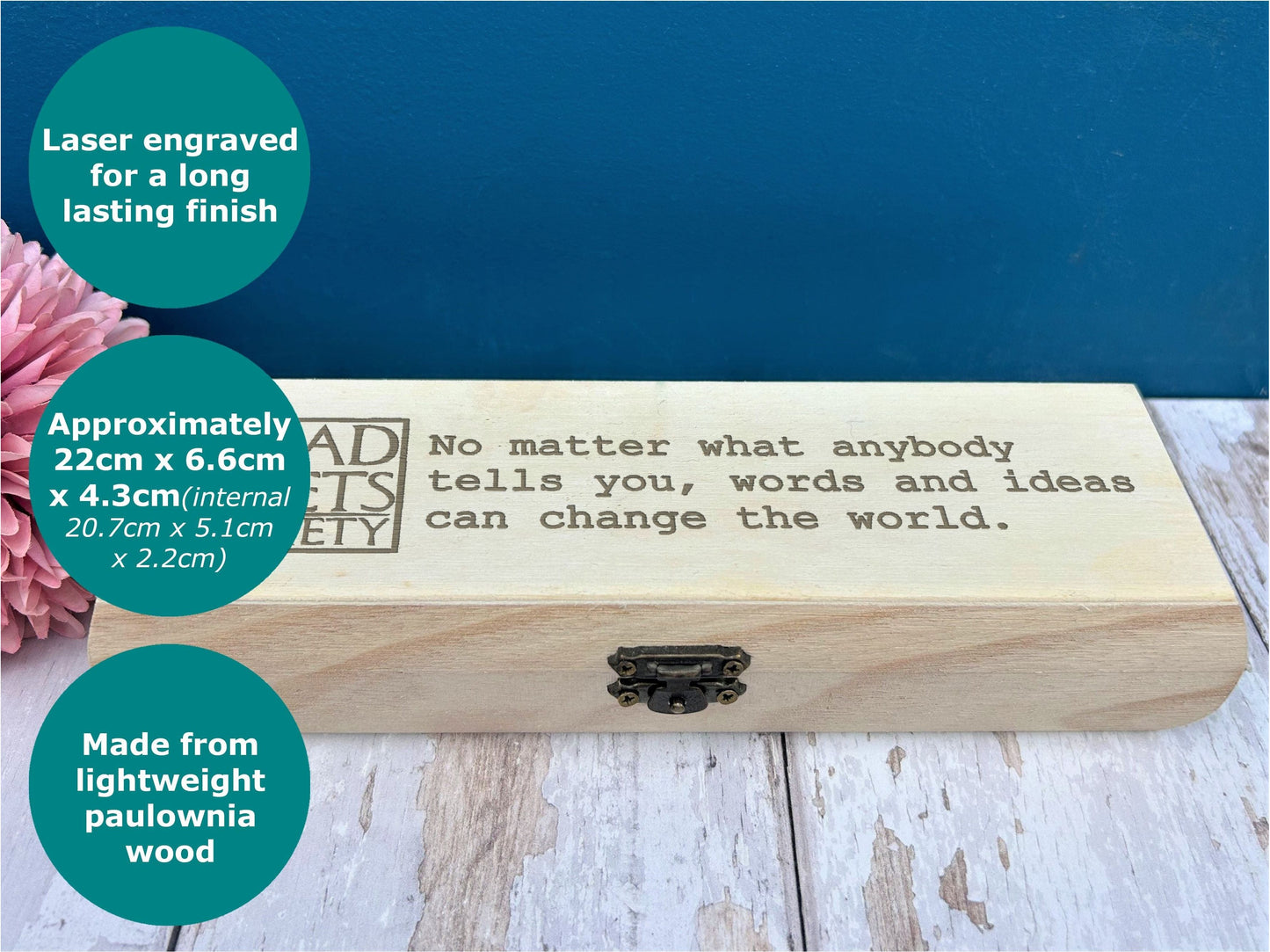 a wooden box with instructions on how to use it