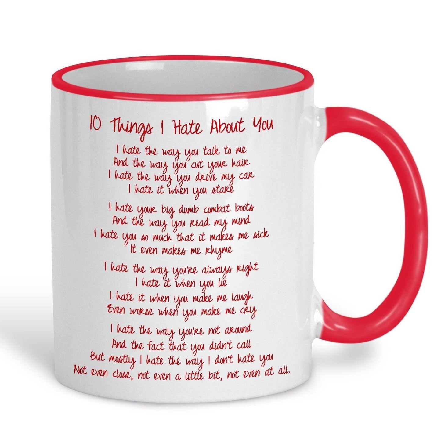 10 Things I Hate About You Film Quote Personalised Ceramic Mug