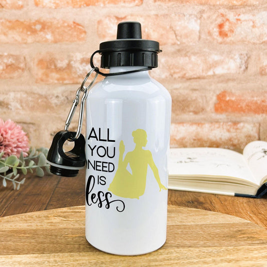 Yoga All You Need Is Less Personalised Water Bottle Gift
