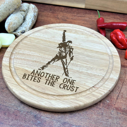 a cutting board with a picture of a baseball player on it