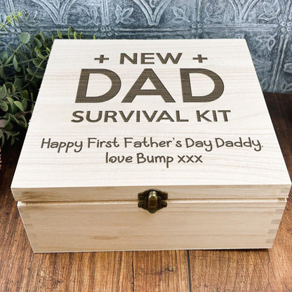 a wooden box with a message on it