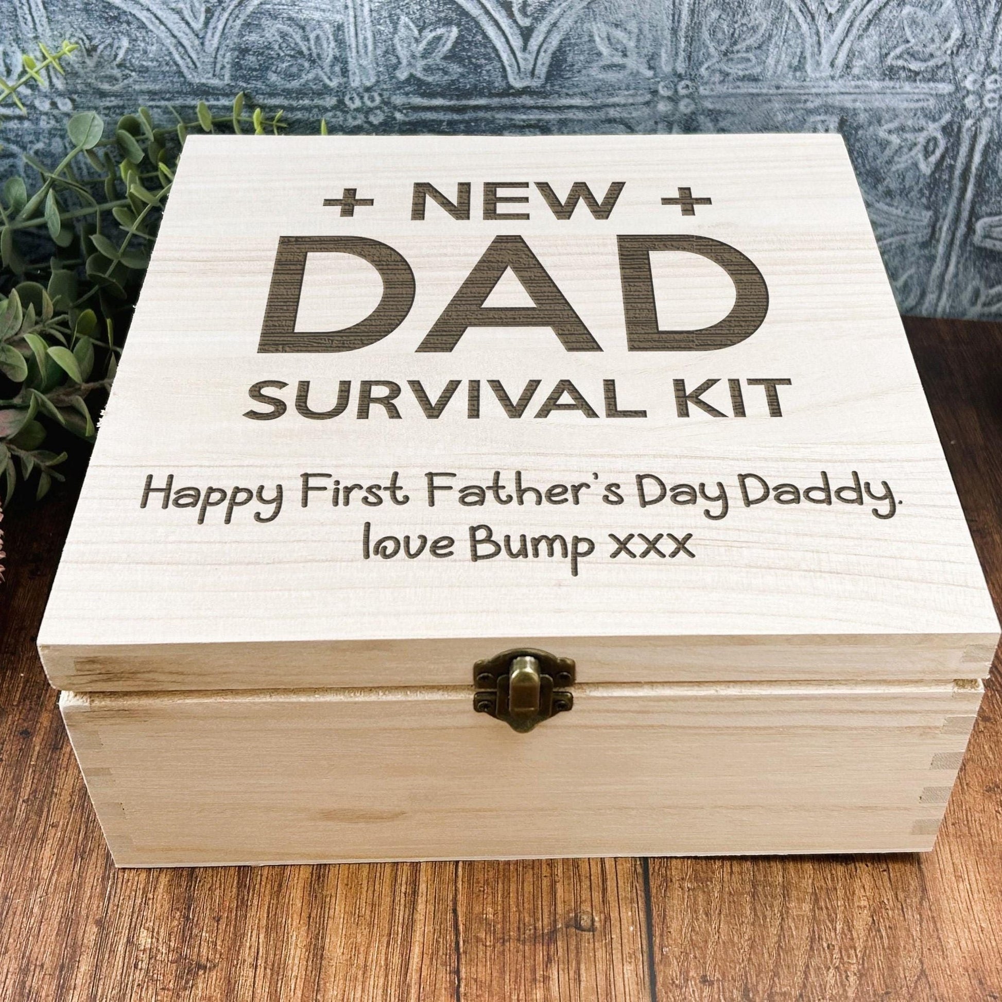 a wooden box with a message on it