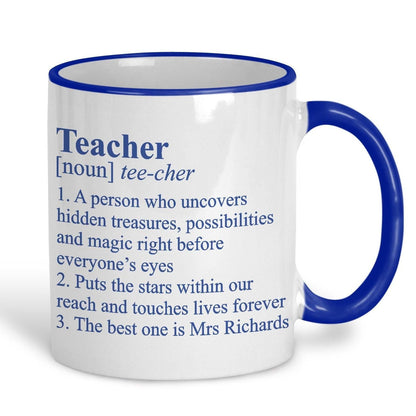 Teacher Dictionary Definition Personalised Ceramic Mug