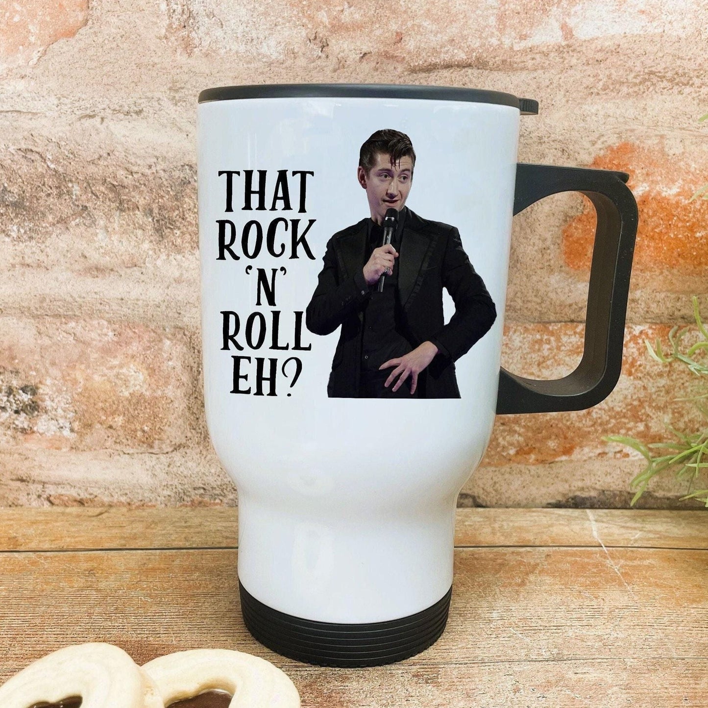 Alex Turner Artic Monkeys That Rock N Roll Eh? Yorkshire Dialect - Personalised Travel Mug