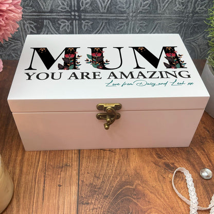 Mum You Are Amazing Jewellery Trinkets Box - Personalised Mothers Day / Birthday Gift
