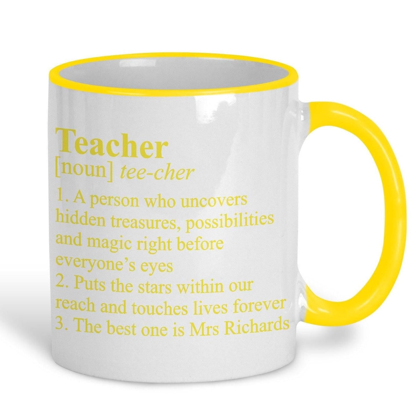 Teacher Dictionary Definition Personalised Ceramic Mug
