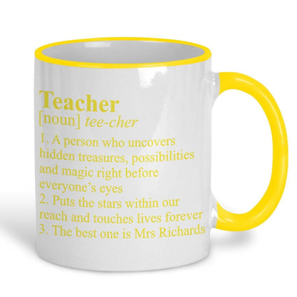 Teacher Dictionary Definition Personalised Ceramic Mug