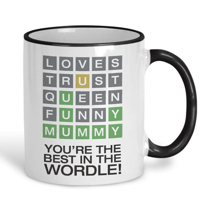 Wordle Mummy Best in the World Mother's Day Gift Personalised Ceramic Mug