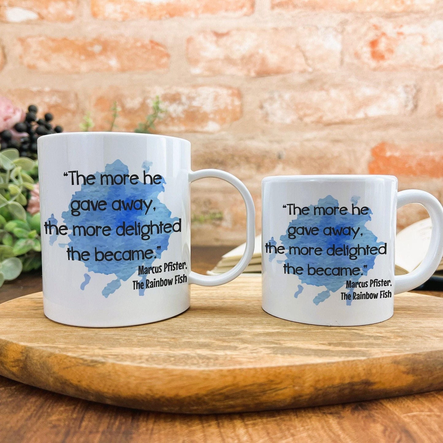 The Rainbow Fish Quote Literature Personalised Gift Mug Polymer First Unbreakable