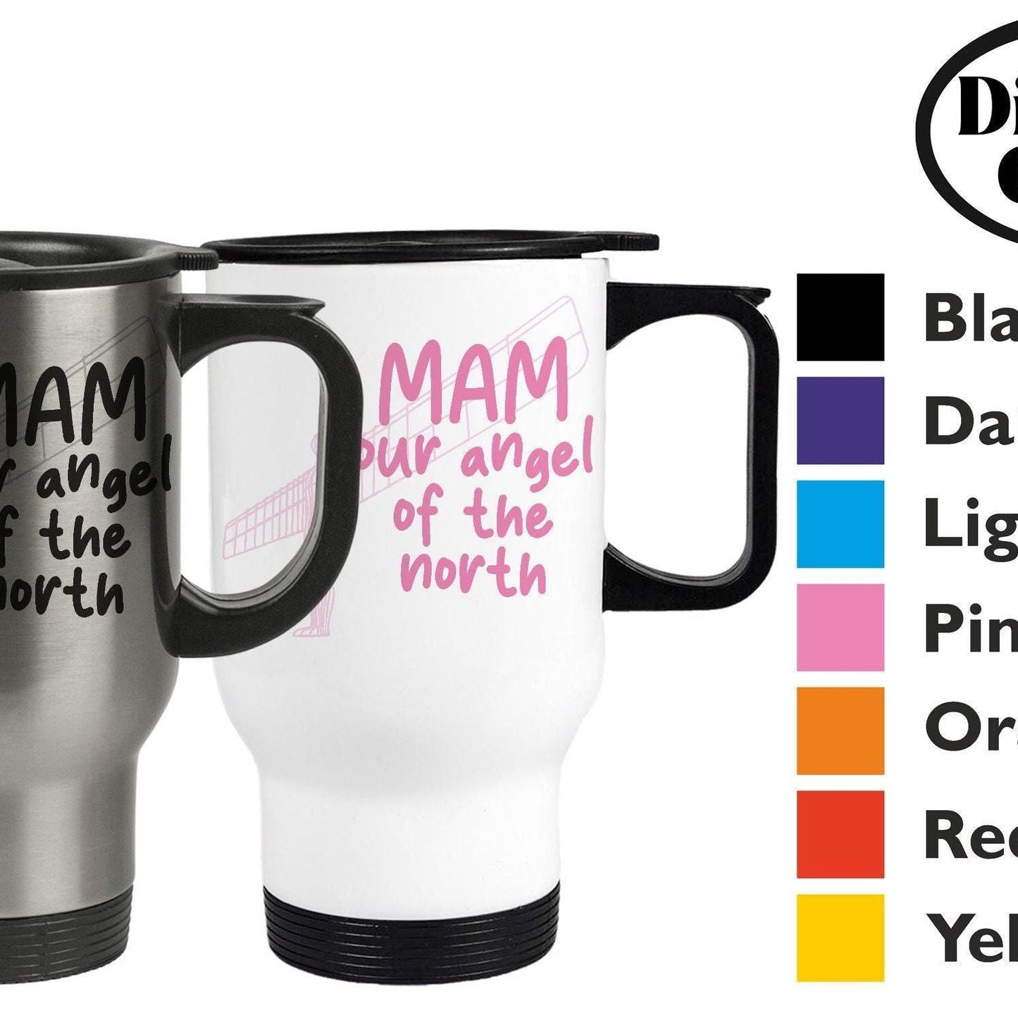 Mam Our Angel of the North - Newcastle Geordie Dialect - Personalised Travel Mug