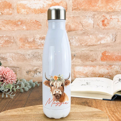 Highland Cow - Scotland Scottish Dialect - Personalised Water Bottle