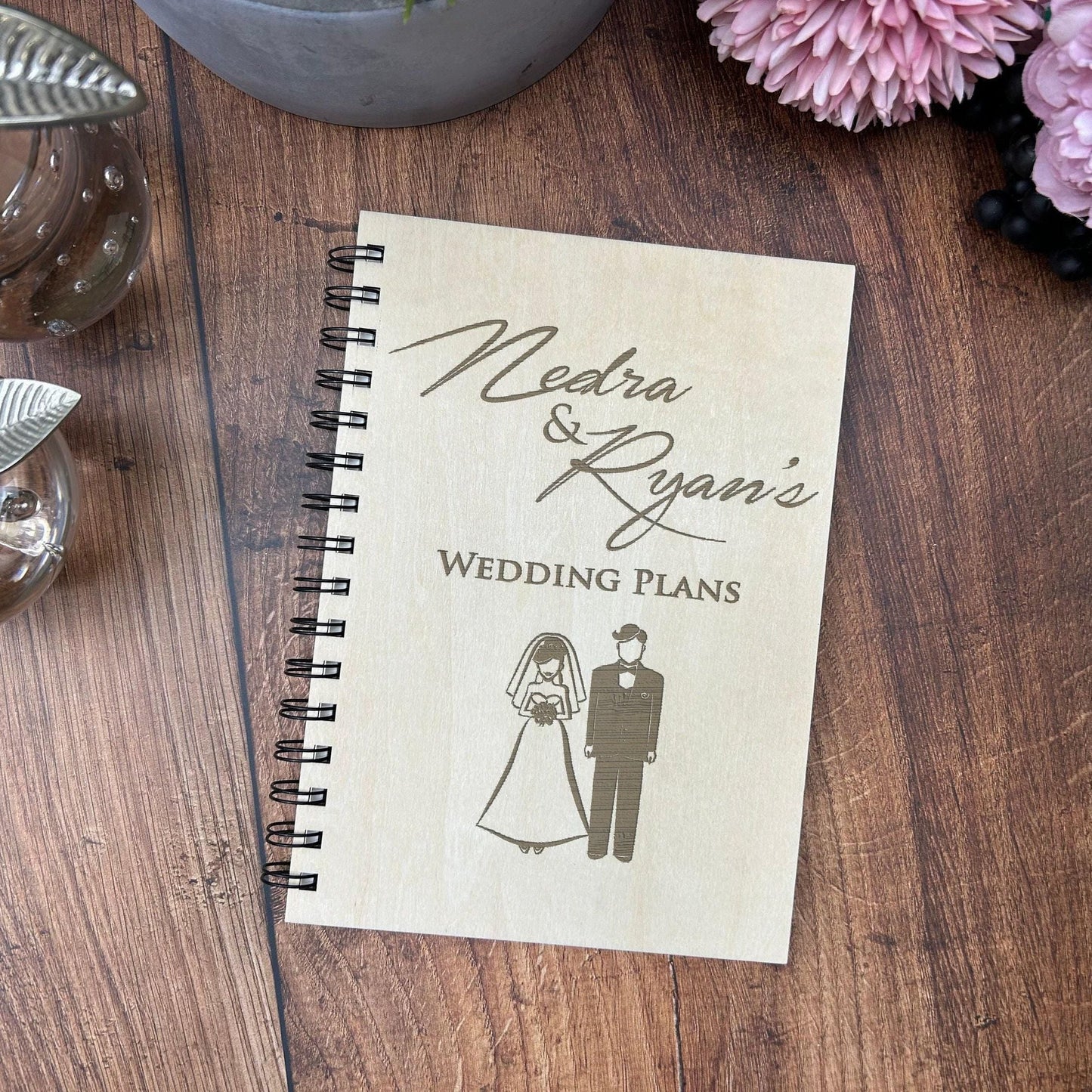 Wedding Plans Personalised Bride and Groom Planner - Engagement Gift