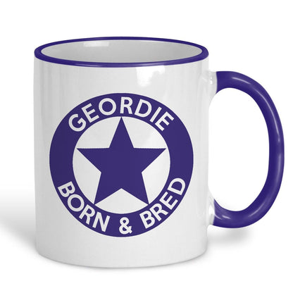Geordie Born & Bred Star - Newcastle Geordie Dialect - Personalised Ceramic Mug