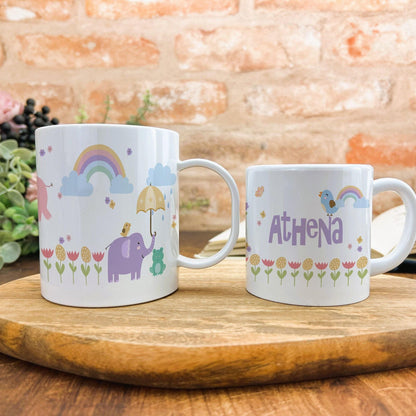 Cute Elephant Children's Personalised Mug Unbreakable Kids Toddler Child Safe