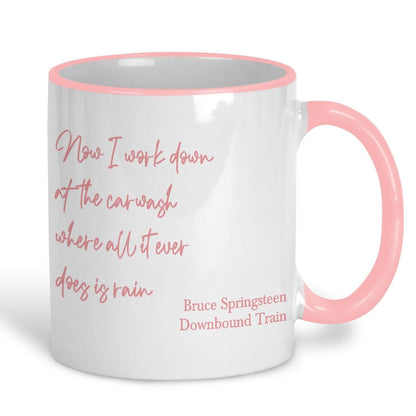 Bruce Springsteen Downbound Train 80s Personalised Mug