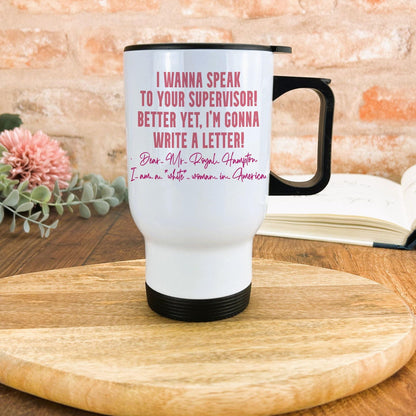 White Chicks "I'm Gonna Write A Letter" Travel Mug Personalised Gift