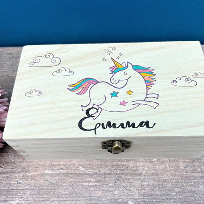 Unicorn Memory / Trinket Box - Personalised Gift