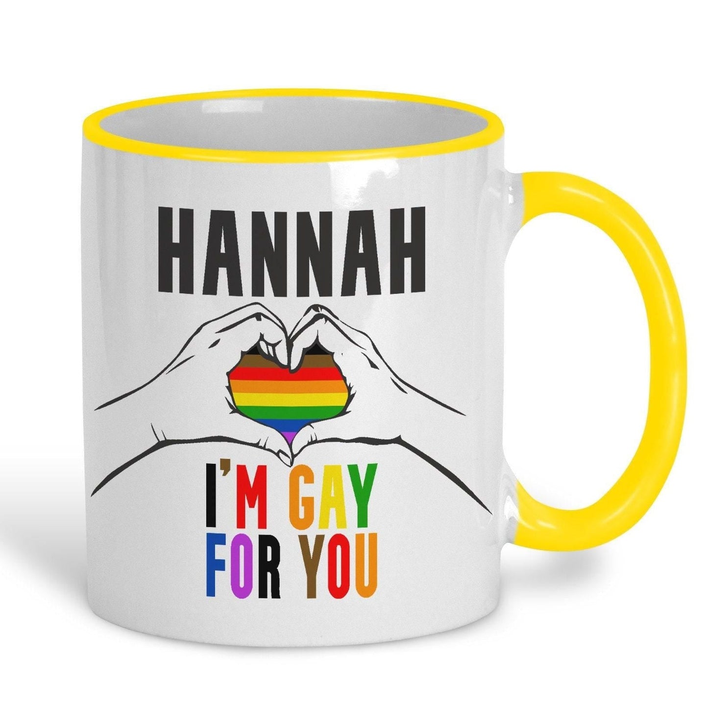 I'm Gay For You LGBTQ+ Pride Rainbow Flag Personalised Mug Valentine's Day Boyfriend Girlfriend Gift Partner Love