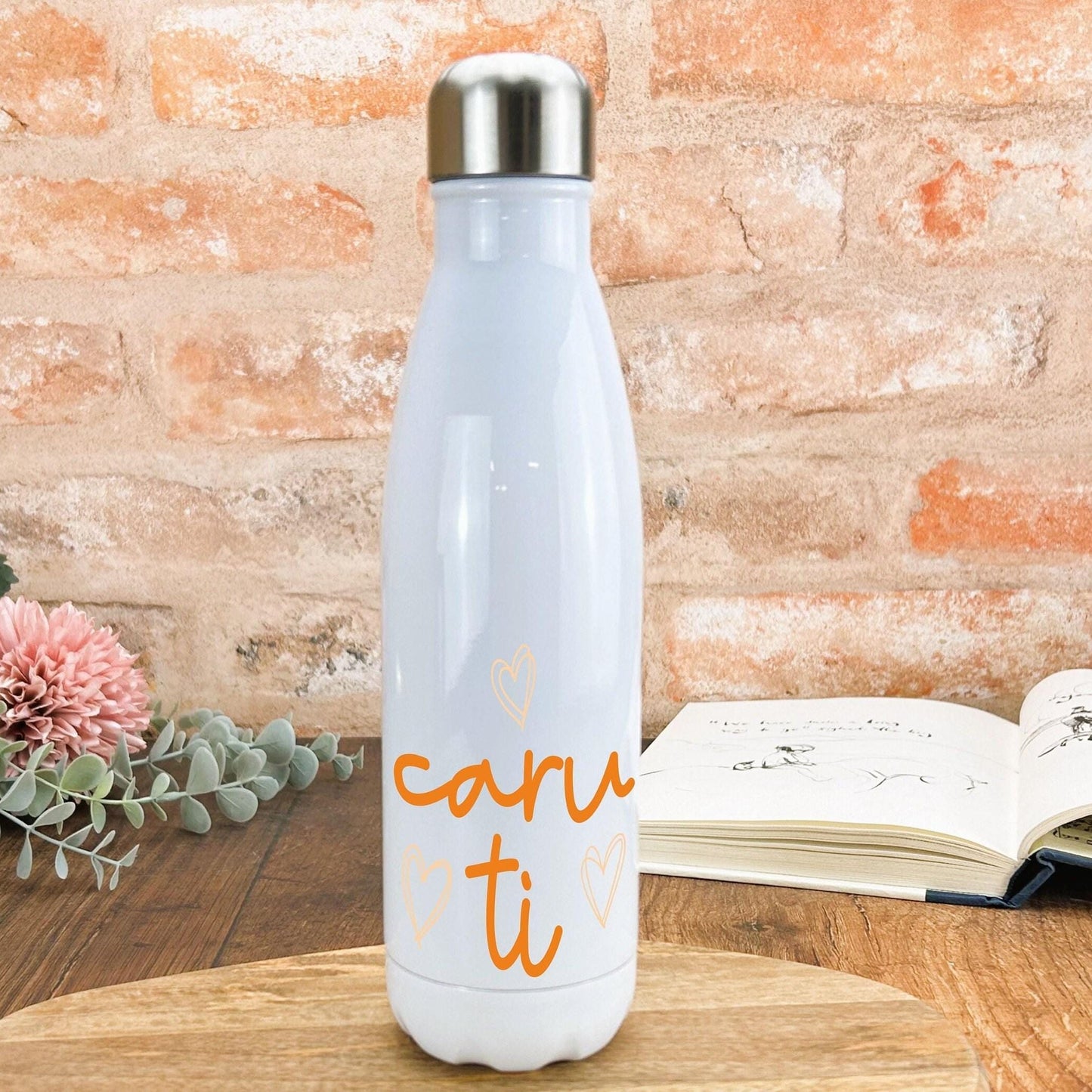 Caru Ti Love You - Welsh Language Dialect - Personalised Water Bottle