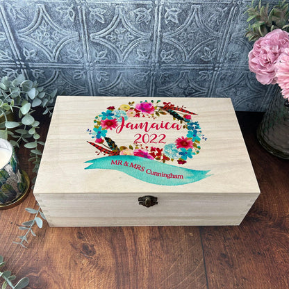 Our Wedding Memories - Mr & Mrs - Floral Memory Box - Personalised Gift