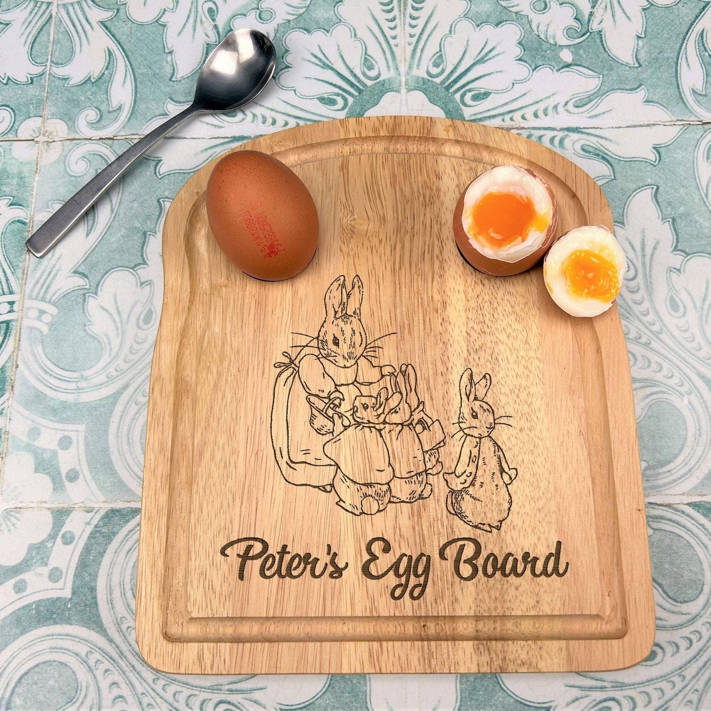 Peter Rabbit Egg & Soldiers Personalised Breakfast Board - Personalised Gift