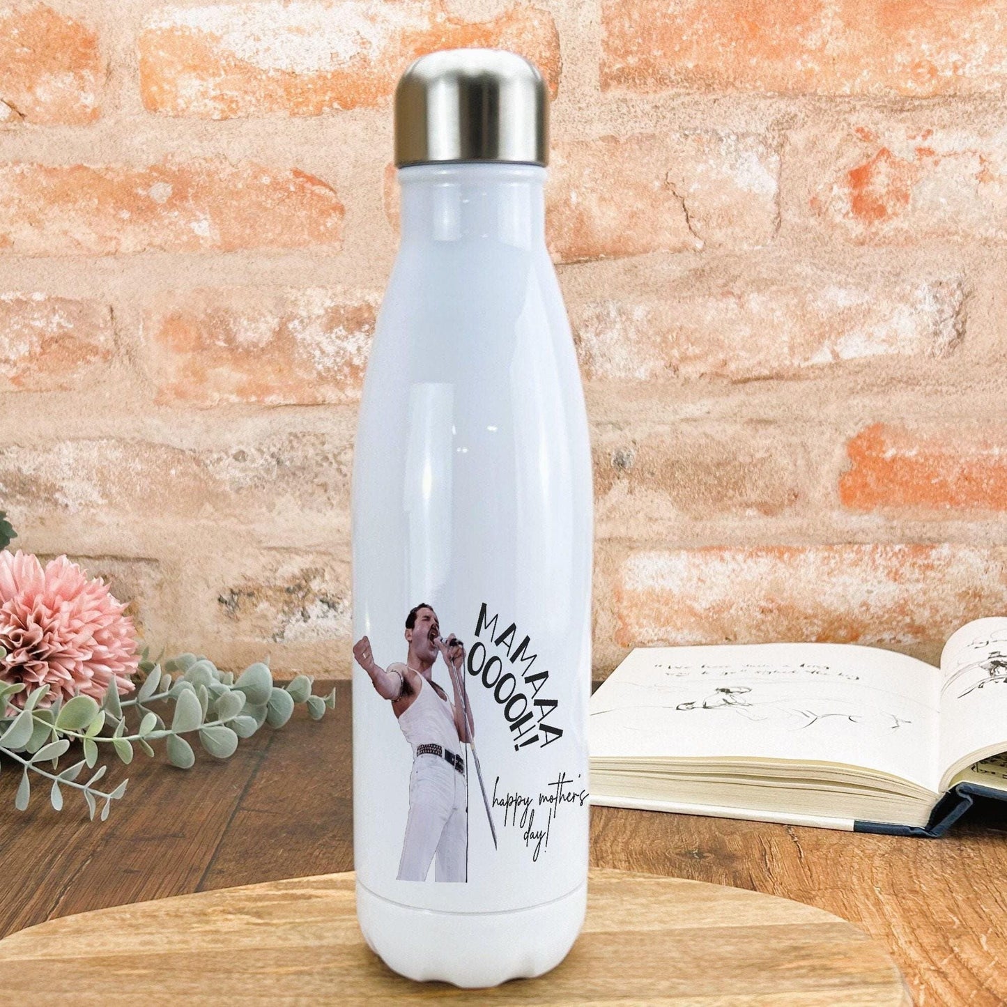Freddie Mercury Mama Ooh Queen Mother's Day Water Bottle Gift