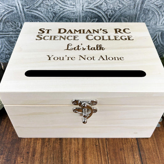 Secondary High School Talk To Me / Worry Box Personalised Dropbox
