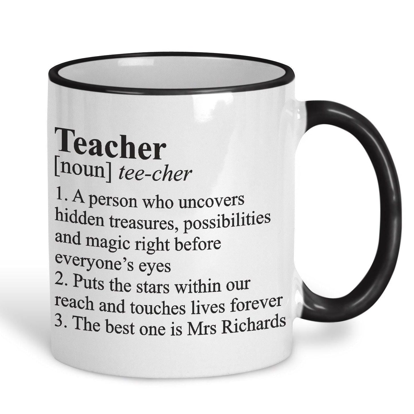 Teacher Dictionary Definition Personalised Ceramic Mug