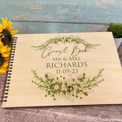 Botanical Personalised Wedding Guest Book