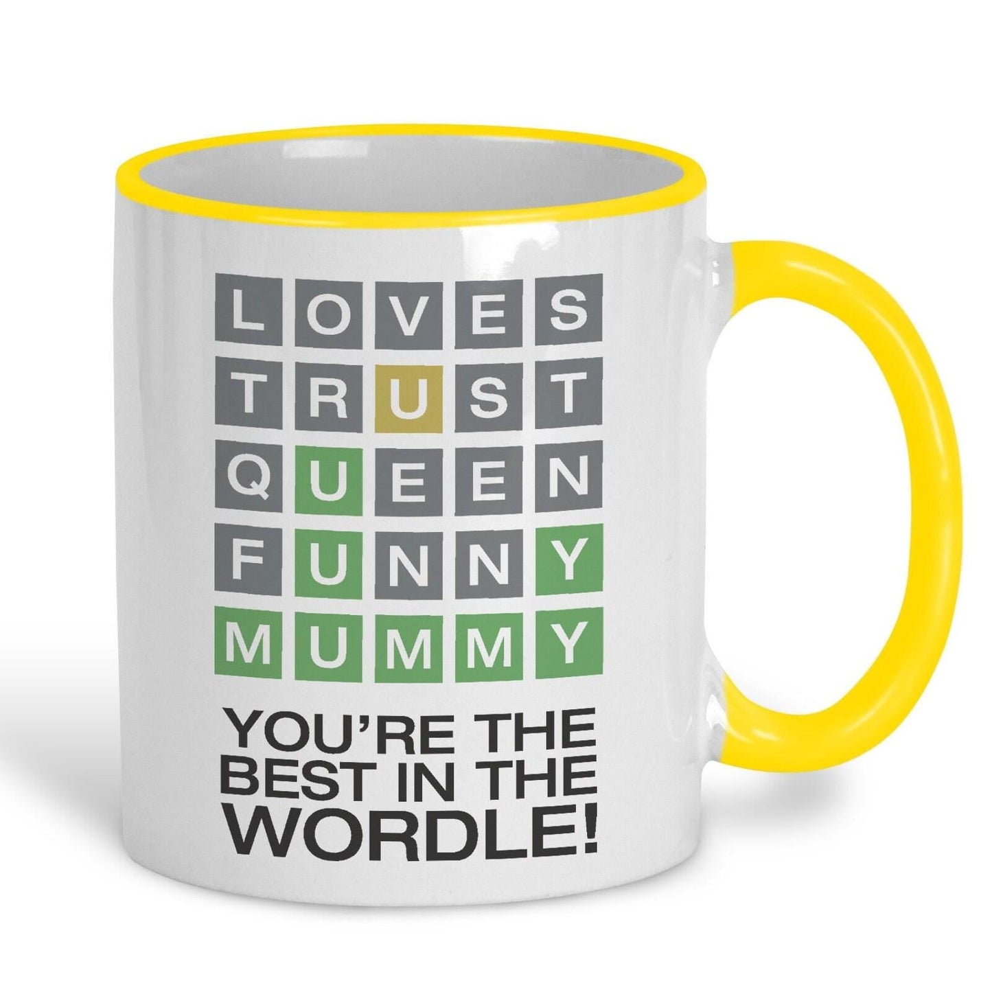 Wordle Mummy Best in the World Mother's Day Gift Personalised Ceramic Mug