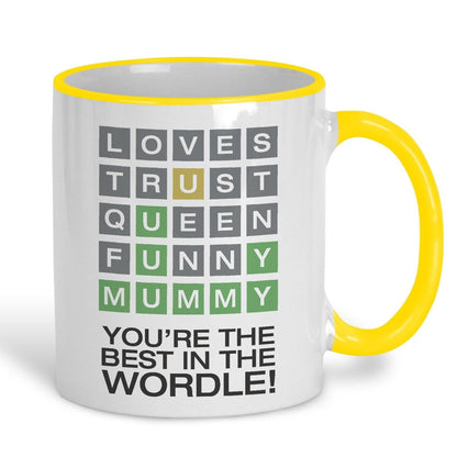 Wordle Mummy Best in the World Mother's Day Gift Personalised Ceramic Mug