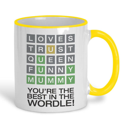 Wordle Mummy Best in the World Mother's Day Gift Personalised Ceramic Mug