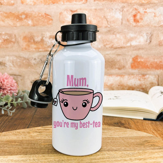 Mum You're My Best-Tea Pun Funny Mother's Day Water Bottle Personalised Gift