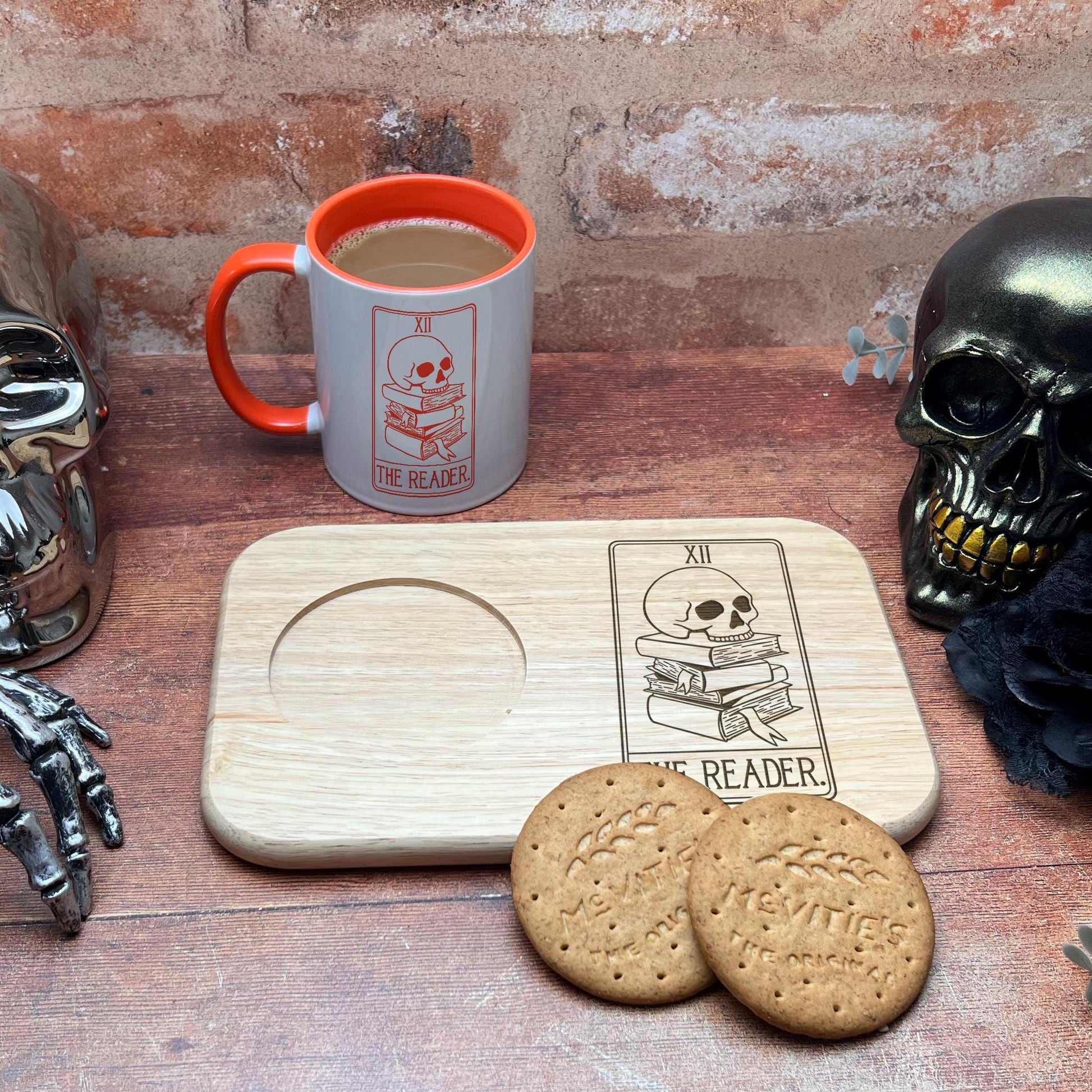 a table topped with a cup of coffee and cookies