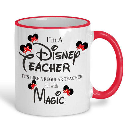 Disney Teacher With Magic Mug Personalised Message