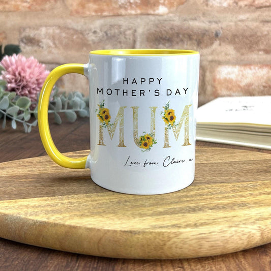 Sunflowers Mother's Day Personalised Ceramic Mug