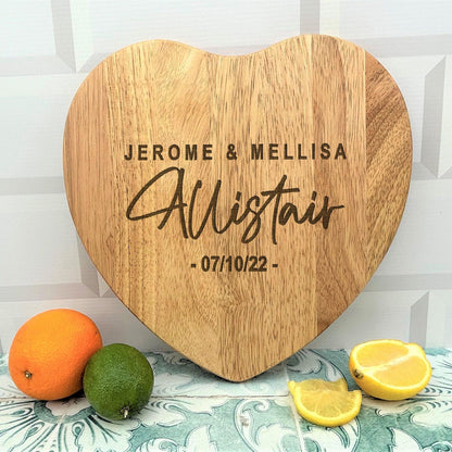 Names Personalised Engraved Chopping Board - Wedding Gift